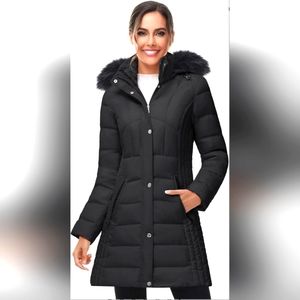 INT d.e.t.a.i.l.s. FAUX FUR TRIM BLACK LARGE